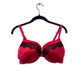 Women’s Victorias Secret Red Push-Up Bra With Black Lace Detail #6264