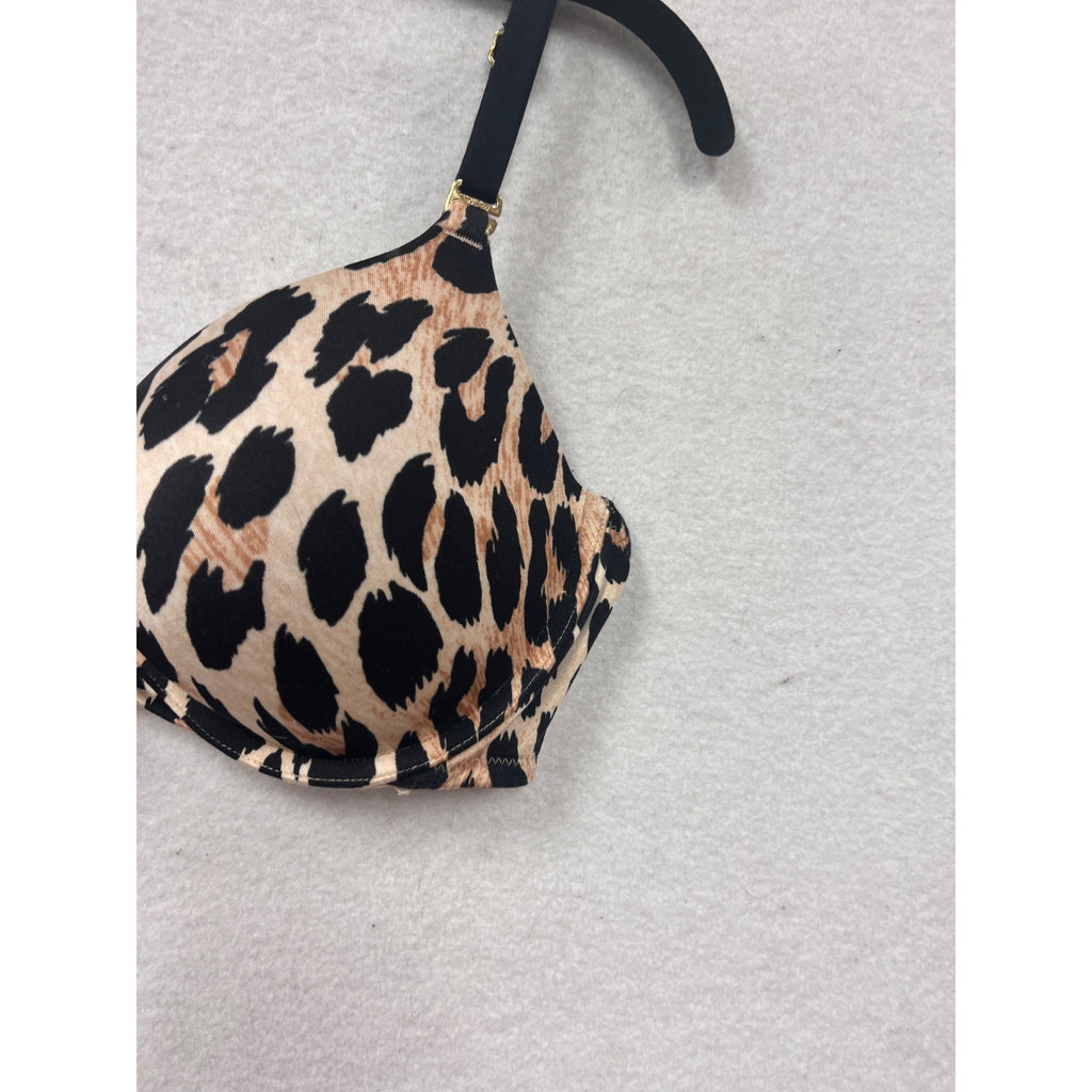 Victorias Secret Leopard Print Padded Underwire Bra 36D #8548